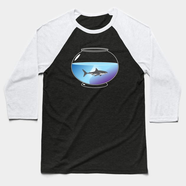 Shark Bowl Baseball T-Shirt by GloopTrekker